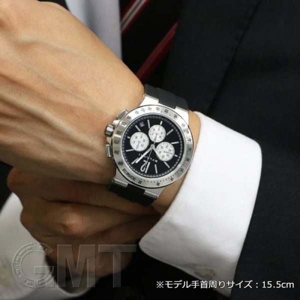 BVLGARI ブルガリ ディアゴノ ヴェロチッシモ DG41BSVDCHTA ブラック ラバー