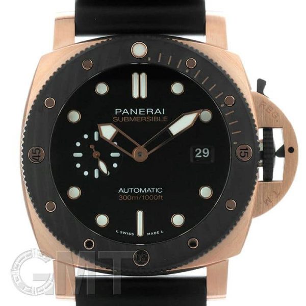 OFFICINE PANERAI オフィチーネ パネライ サブマーシブル クアランタクアトロ ゴールドテック オロカーボ PAM02070【未使用品】