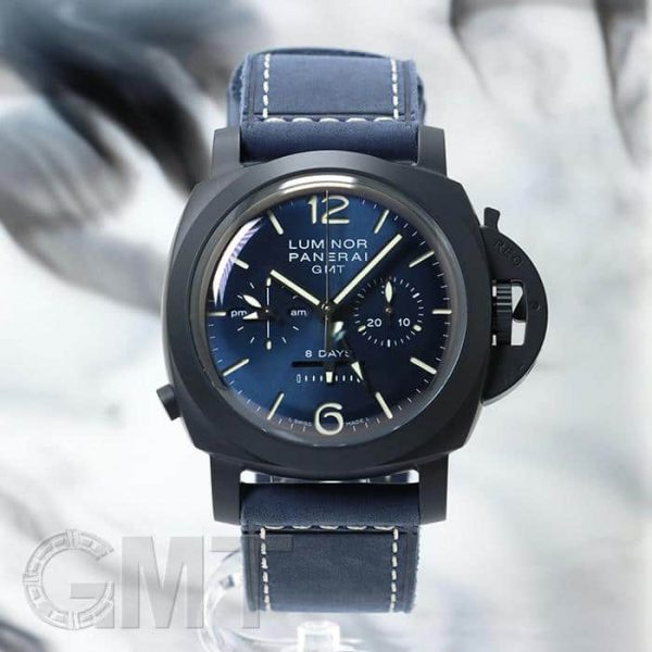 OFFICINE PANERAI オフィチーネ パネライ ルミノール クロノ モノプルサンテ 8Giorni GMT Blu Notte PAM01135【世界限定200本】