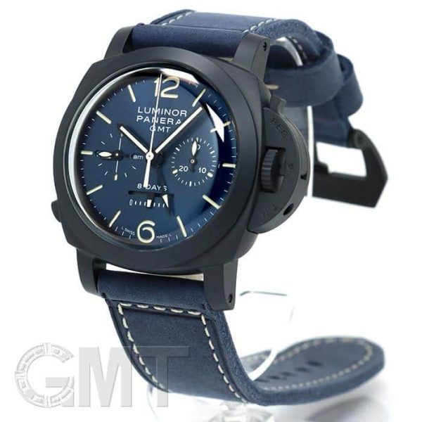 OFFICINE PANERAI オフィチーネ パネライ ルミノール クロノ モノプルサンテ 8Giorni GMT Blu Notte PAM01135【世界限定200本】