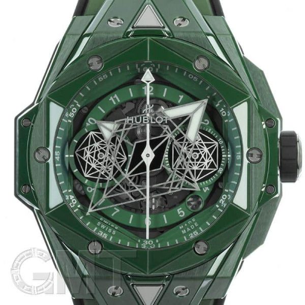 HUBLOT ウブロ ビッグバン ウニコ サンブルーII グリーンセラミック 418.GX.5207.RX.MXM22