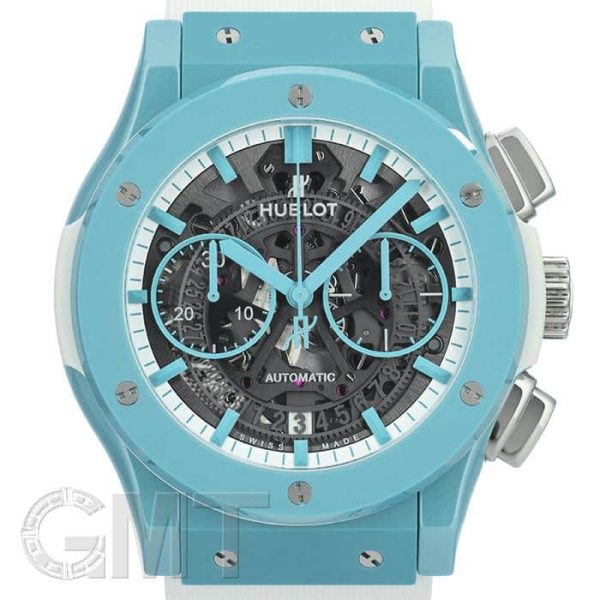 HUBLOT ウブロ クラシック アエロフュージョン クロノグラフ ライトブルーセラミック トミヤスペシャル 525.EX.0129.RW.TMY21【限定77本】 