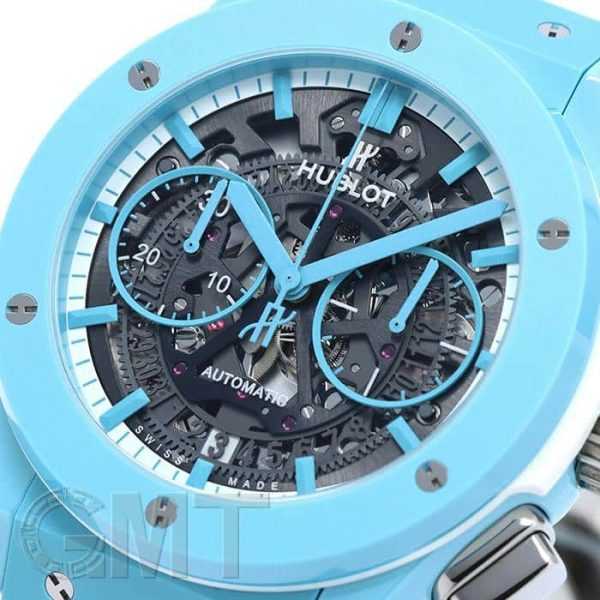 HUBLOT ウブロ クラシック アエロフュージョン クロノグラフ ライトブルーセラミック トミヤスペシャル 525.EX.0129.RW.TMY21【限定77本】 