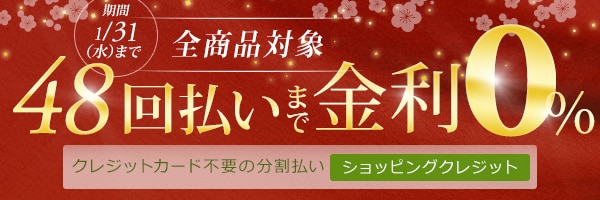 48回まで無金利の分割払い