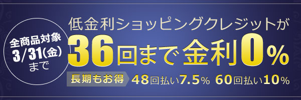 36回まで無金利の分割払い