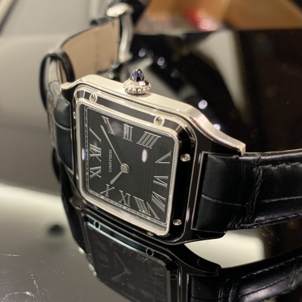 CARTIER カルティエ サントス デュモン LM WSSA0046 ブラックラッカー