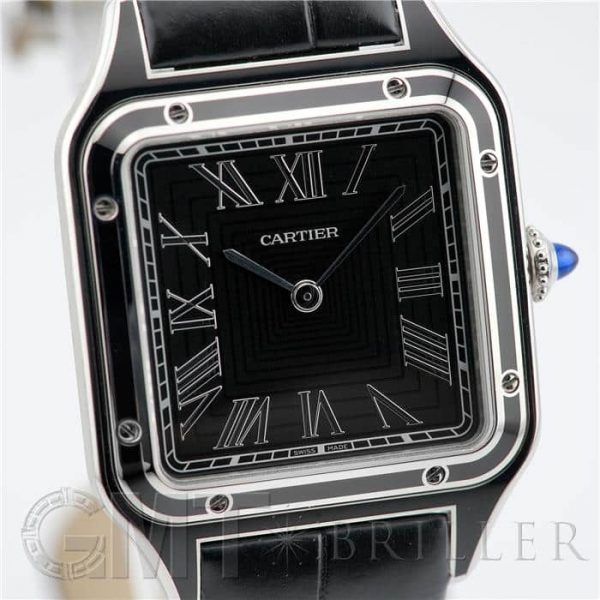 CARTIER カルティエ サントス デュモン LM WSSA0046 ブラックラッカー